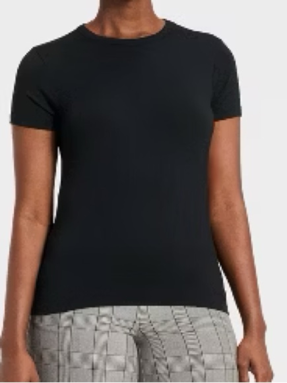 A New Day Fitted Black Jersey Tee Size S